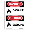 Signmission Safety Sign, OSHA Danger, 10" Height, Aluminum, Gasolina, Bilingual Spanish OS-DS-A-710-VS-2020